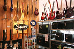 Abteilung Gitarren und Amps