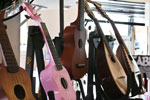 Verschiedene Ukelelen und Lauten